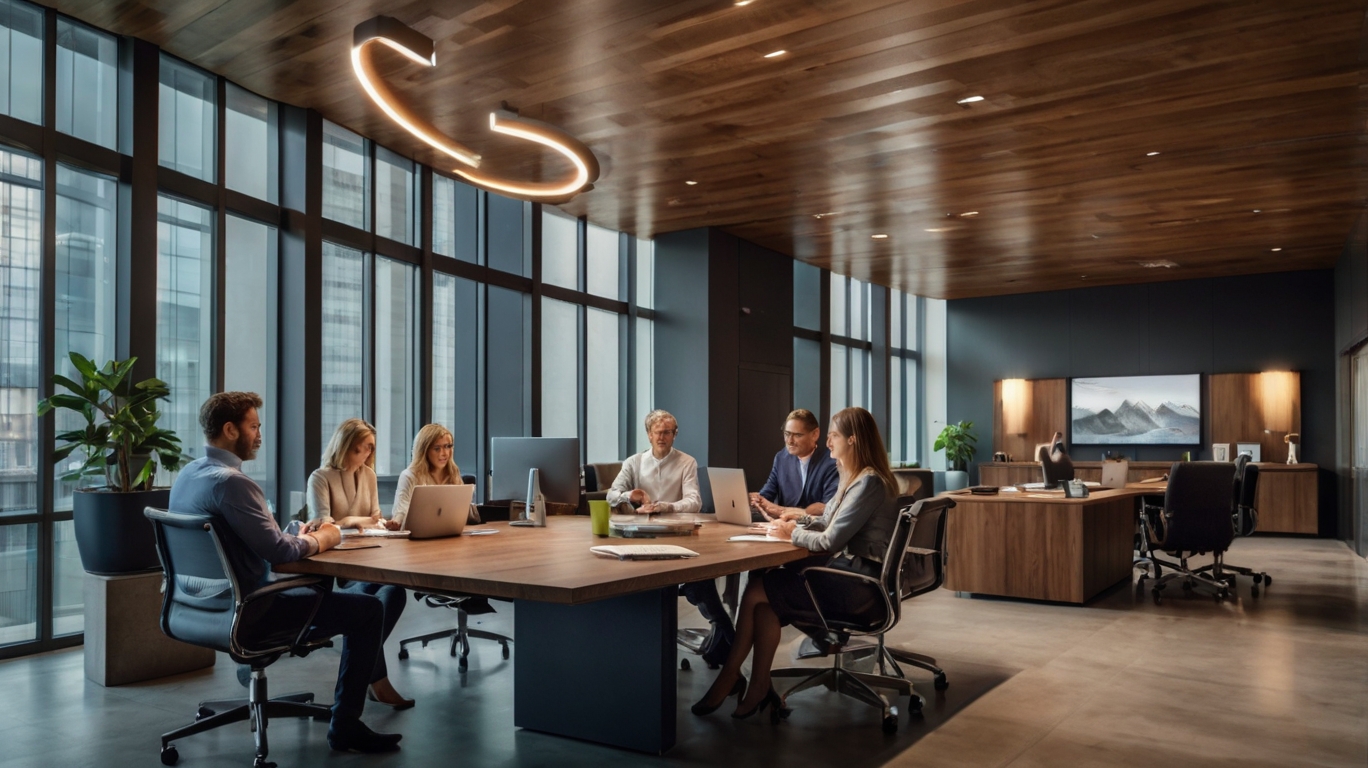 Financial team discussing audit results